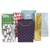 Flaschentragtasche 4506-0099 Weihnachts-Flaschentragetasche | 16x36cm, Weihnachtsmotiv, 16cm x 360mm